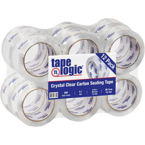 Vista 5 de Aviditi Tape Logic - Cinta de embalaje transparente de 2 pulgadas x 55 yardas, 2.6 mil, resistente, paquete de 12, perfecta para embalaje, envío