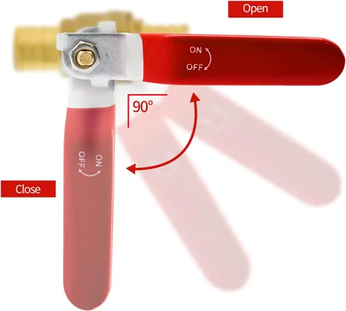 Vista 3 de 4 válvulas de bola PEX, válvula de bola de cierre de puerto completo de latón PEX de 3/4 pulgadas, válvula de bola de cierre de puerto completo