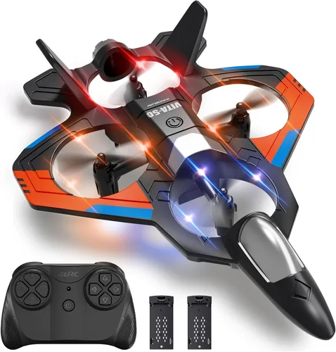 Vista 17 de 4DRC RC Planes Aviones de control remoto para niños y adultos, negro, 2