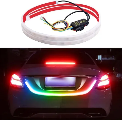 Tira de luz LED para capó de automóvil, tira de luz diurna LED de 59 pulgadas, tira de luces LED flexibles para automóvil, luces de señal de giro