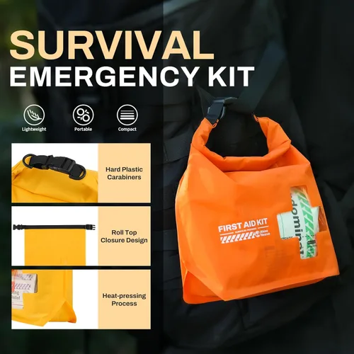 Vista 4 de RHINO RESCUE Kit de primeros auxilios para barco impermeable, bolsa seca ligera, accesorios para barco, suministros de supervivencia marina