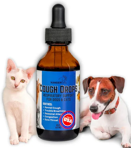 USA 1200 gotas - Tratamiento para la tos para perros - Alivio de la alergia del perro - Alivio de la picazón - Supresor de tos húmeda y seca - para