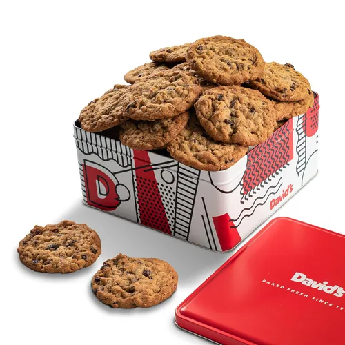 Vista 17 de Latas de galletas frescas y horneadas para regalar de David´s Cookies.
