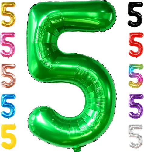 Vista 95 de KatchOn, Globo gigante de oro rosa con el número 5 de 40 pulgadas, globos de cinco globos de oro rosa con el número 5, decoraciones de cumpleaños 5