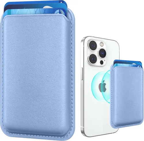 Vista 16 de Amzone Tarjetero de Cuero RFID Magnético Más Fuerte Compatible con Mag-Safe para iPhone 16 Series, Accesorios Mag-Safe que se Adhieren a las Series