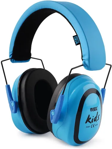 GREEN DEVIL Orejeras de seguridad para niños y niños pequeños para niños de 3 a 16 años, 27.4 dB con cancelación de ruido, 27.4 dB Azul