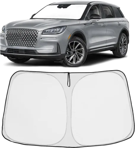 Vista 42 de Proadsy Parasol para parabrisas Rivian R1S 2022-2025 2026 de 4 capas plegable, protector de parasol frontal que bloquea los rayos UV, mantiene