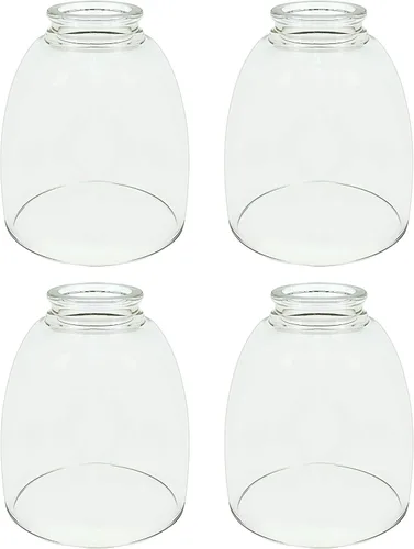 Aspen Creative Transparente 23073-4 Pantalla de vidrio de repuesto estilo transicional, tamaño de ajuste de 2-1/8 pulgadas, 5-1/2 pulgadas de alto x