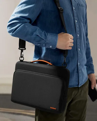 Vista 2 de tomtoc 360 Bolsa de hombro protectora para laptop MacBook Air M5/A3449 (2026), M4/A3240, M3/A3113, M2/A2681, M1/A2337, Macbook Neo y Pro M2/M1
