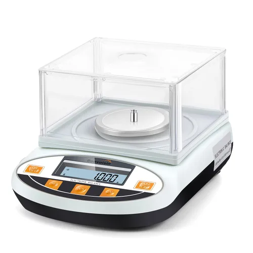 Bonvoisin Balanza analítica de 3.53 oz x 0.00 oz de alta precisión báscula de laboratorio científico precisa báscula electrónica de 1 miligramo de