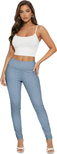 Vista 19 de Hybrid & Company Pantalones de sarga para mujer 10571-Negro Blanco