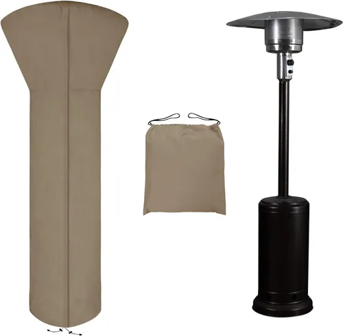 Vista 15 de Easy-Going Funda para calentador de patio con cremallera y bolsa de almacenamiento, impermeable, resistente al polvo, resistente a los rayos UV