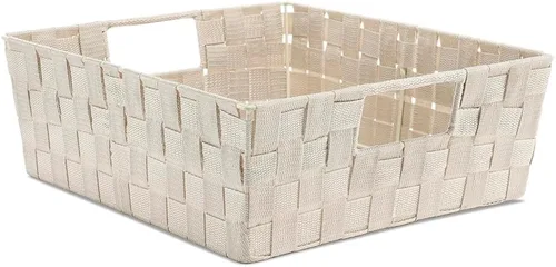 Vista 12 de Whitmor 6581-2712-BLK Bolsa pequeña con correa tejida para estante, negra Negro