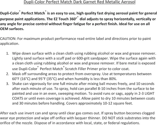 Vista 381 de Pintura para automotores, combinación perfecta con General Motors, de Dupli-Color, dorado metálico