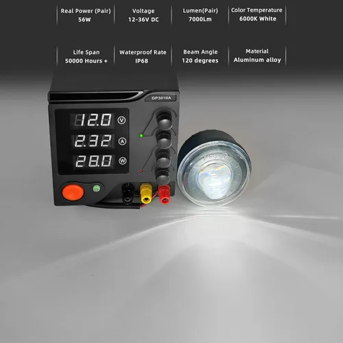 Vista 6 de Luces LED redondas de 3.5 pulgadas, antirreflejo, todoterreno, luces antiniebla para conducción, luces puntuales para camiones, carritos de golf