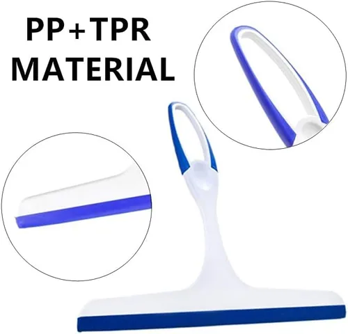 Vista 4 de 2 limpiaparabrisas de ventana con mango antideslizante, limpiaparabrisas de vidrio para cocina, hogar, automóvil, baño, espejo y ducha