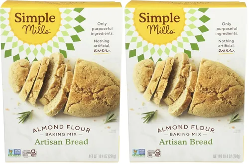 Vista 10 de Simple Mills Mezcla de harina de almendra para hornear, Mezcla de pan artesanal - Sin gluten, a base de plantas, apta para dieta paleo, 10.4 onzas