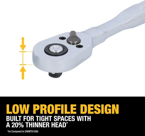 Vista 2 de DEWALT Juego de herramientas mecánicas de 142 piezas, accionamiento de 1/4 pulgadas y 3/8 pulgadas, SAE y métrico (DWMT45425)