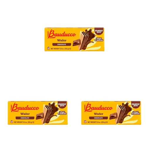 Vista 12 de Bauducco Galletas de Chocolate - Obleas Crujientes con 3 Capas Deliciosas, Indulgentes y Lujosas de Crema con Sabor a Chocolate - Dulce y Sabroso