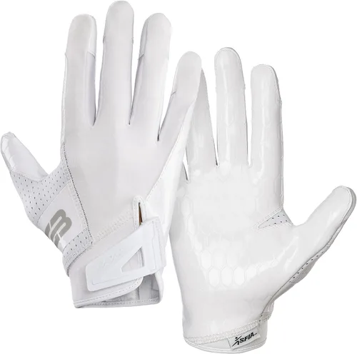 Vista 9 de Grip Boost DNA 2.0 Football Gloves with Engineered Stick - Adult Sizes Blanco