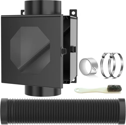 Vista 9 de Kit de conector de ventilación de secadora, codo de ventilación de secadora de ropa de 90 grados, conector rápido fácil de limpiar, se adapta a