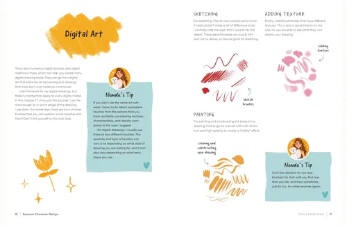 Vista 4 de Dynamic Character Design Draw faces and figures with pencil, markers, digital tools, and more