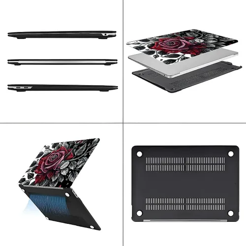 Vista 5 de Funda para MacBook Pro de 13 Pulgadas, Patrón de Planetas Negros Alineados, Estuche Duro de Plástico para MacBook Pro Retina 13 A1425/A1502