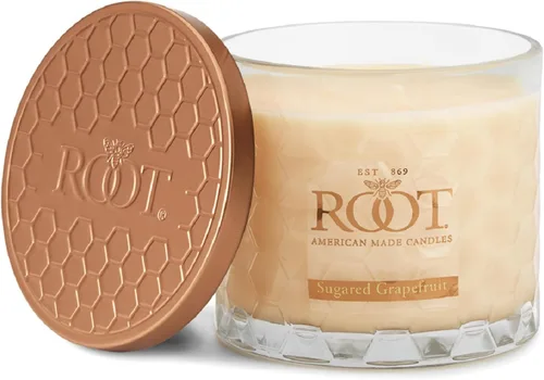 Vista 40 de Root Candles Velas Aromáticas Mezcla de Cera de Panal Vela Artesanal Premium, Veriglass Pequeño, Limón y Bergamota