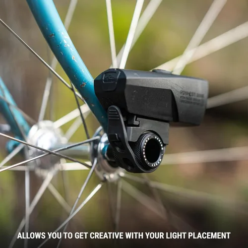 Vista 4 de Portland Design Works Soporte de luz delantera con ojales, luces de bicicleta ajustables delanteras y traseras, soporte de ojal para faros