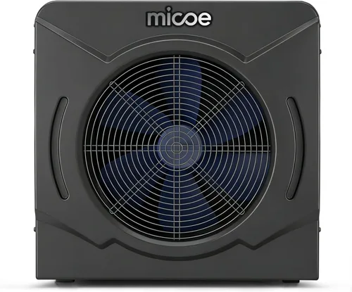 MICOE 18000 BTU Swimming Pool Heater for Above Ground & Inground Pools, Heating and Cooling up to 5,500 Gallons, High Efficiency COP 4.88, App
