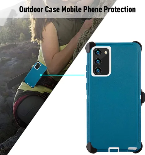 Vista 8 de Funda para Galaxy S20 FE, protección contra caídas, cuerpo completo, resistente, a prueba de golpes, caídas y polvo, funda protectora duradera de 3