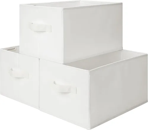 Vista 14 de StorageWorks - Canastas de almacenamiento para estantes, contenedores de tela plegables para armario con asas, contenedores de almacenamiento