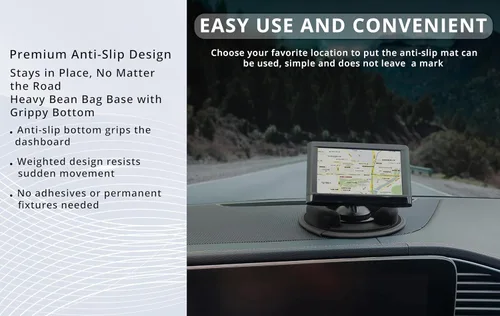 Vista 9 de Soporte para tablero de automóvil Nylon suave, tablero de metal de montaje redondo Base de saco de arena pesada con opción de montaje magnético