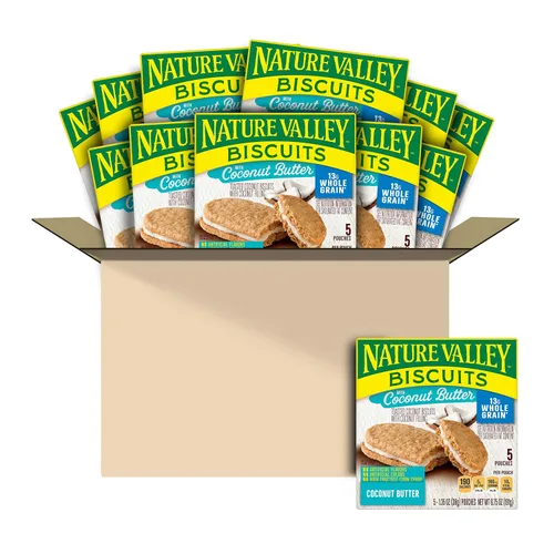 Vista 8 de Nature Valley Sándwiches de galletas, bocadillos de mantequilla de maní y chocolate, 5 unidades, 6.75 onzas