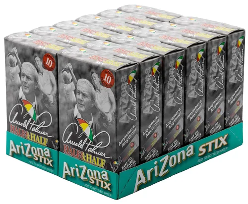 Sobres de té en polvo de Arnold Palmer, mitad té helado y mitad limonada de AriZona, 10 sobres de 1.2 oz(Paquete de 12)