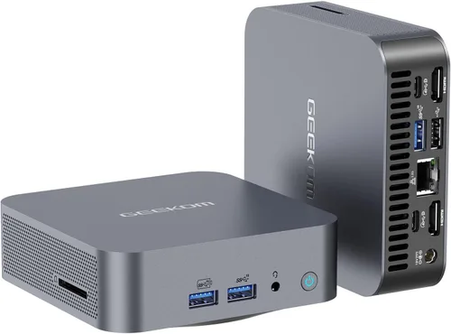 Vista 12 de Mini PC GEEKOM GT1 Mega AI, Intel Ultra9 185H (hasta 5.1 GHz) 32 GB DDR5+SSD de 2 TB Negro