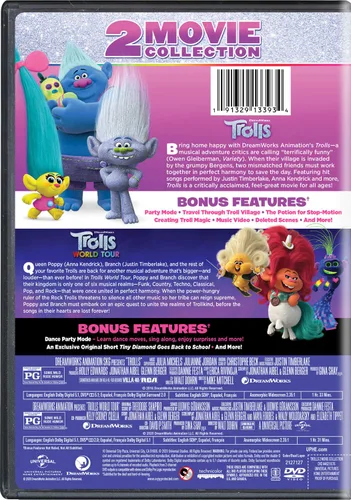 Vista 2 de Trolls Trolls World Tour 2-Movie Collection DVD