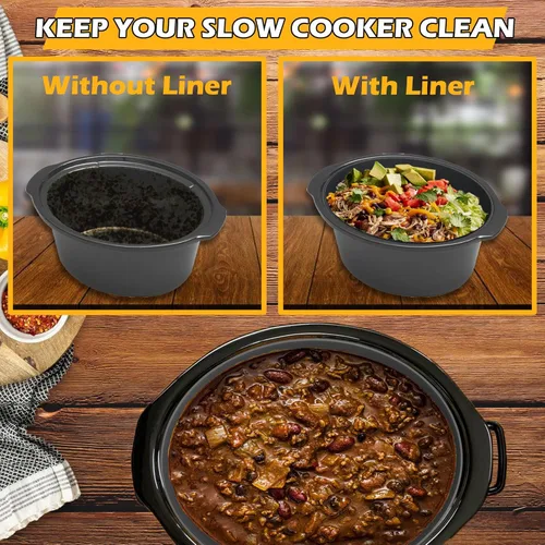 Vista 4 de FROVEN Forro de silicona para olla de cocción lenta Crockpot de 4 cuartos de galón, compatible con olla de cocción lenta, Hamilton Beach