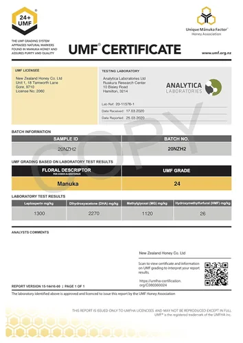 Vista 2 de New Zealand Honey Co. Paquete especial de miel de manuka UMF 20+ / UMF 24+, certificado UMF / 8.8oz