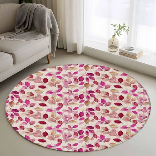 Vista 13 de 2x3 Door Mat, Green Leaves Non-Skid Rubber Backing Large Rectangle Rugs - Living Room Bedroom Home Office, Botanical Abstract Color Retro Plants