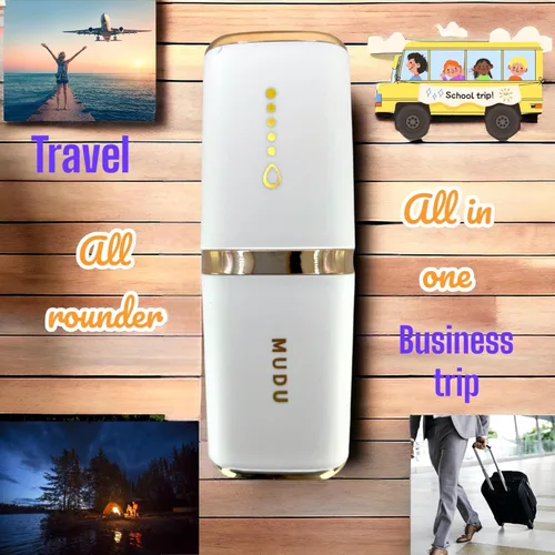 Vista 4 de Estuche para cepillos de dientes de viaje y soporte para kit dental, organizador compacto para cepillos de dientes, pasta de dientes, maquinillas