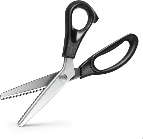 Tijeras de coser en zigzag, tijeras de coser de tela de acero inoxidable, tela decorativa, triangular, tijeras decorativas para álbumes de recortes,