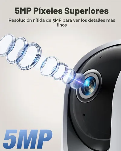 Vista 2 de MUBVIEW Cámara de seguridad interior de 5MP, cámara WiFi de doble banda