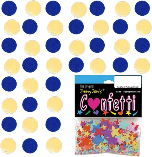 Vista 32 de Confetti Circle 1/4" Negro, Azul Marino Combo - 2 bolsas de media onza (1 oz) (8550/9971)