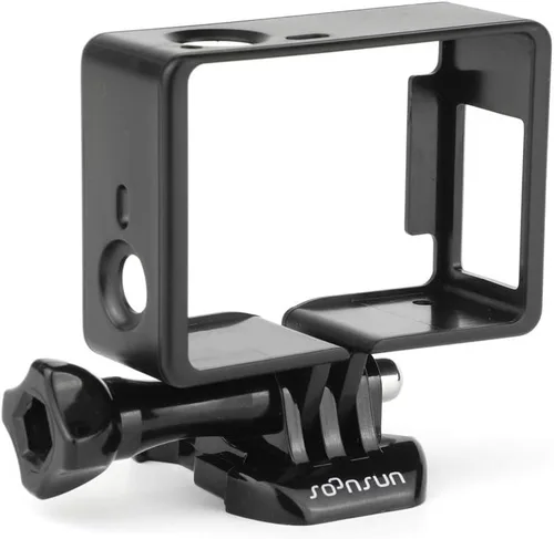 Vista 5 de SOONSUN Carcasa de montaje en marco con solapa externa Lavalier Micrófono Clip para GoPro Hero 3, Hero3+, Hero 4 Negro Blanco Plata Cámaras de Acción