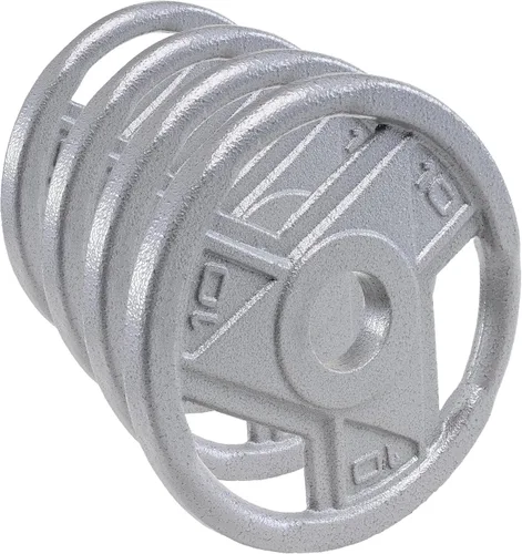 Marcy Placas de agarre olímpicas clásicas de hierro fundido de 2 pulgadas para entrenamiento de fuerza y levantamiento de pesas