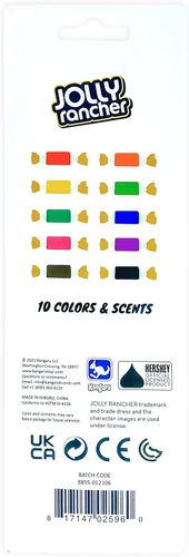Vista 2 de Hershey Jolly Rancher - Bolígrafo perfumado de arcoíris, retráctil, multicolor, perfumado, 1 unidad, 10 aromas para niños de 3, 4, 5, 6, 7 años
