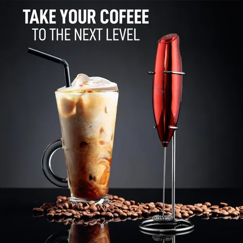 Vista 5 de Zulay Kitchen Executive Series Espumador de Leche de Regalo de Lujo – Batidor de Espuma Eléctrico de Mano para Café, Lattes y Chocolate Caliente