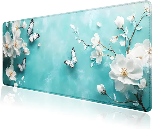 Vista 27 de Purple Galaxy Space Large Mouse Pad, Desk Mat Computer Keyboard Pad Non-Slip Rubber Base Waterproof with Stitched Edges for Laptop Gaming, Office &