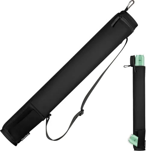 CleverMade - Funda aislante para tubo de cerveza con enfriador - 6 latas / 1.89 L Midnight/Negro Bolso de enfriamiento portátil con correa para el